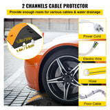 VEVOR Rubber Speed Bump, 2 Pack 2 Channel Speed Bump Hump, 42\