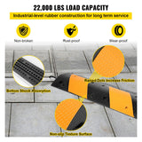 VEVOR Rubber Speed Bump, 2 Pack 2 Channel Speed Bump Hump, 42" Long Modular Speed Bump Rated 22000 LBS Load Capacity, 40.2 x 11.8 x 2.4 inch Garage