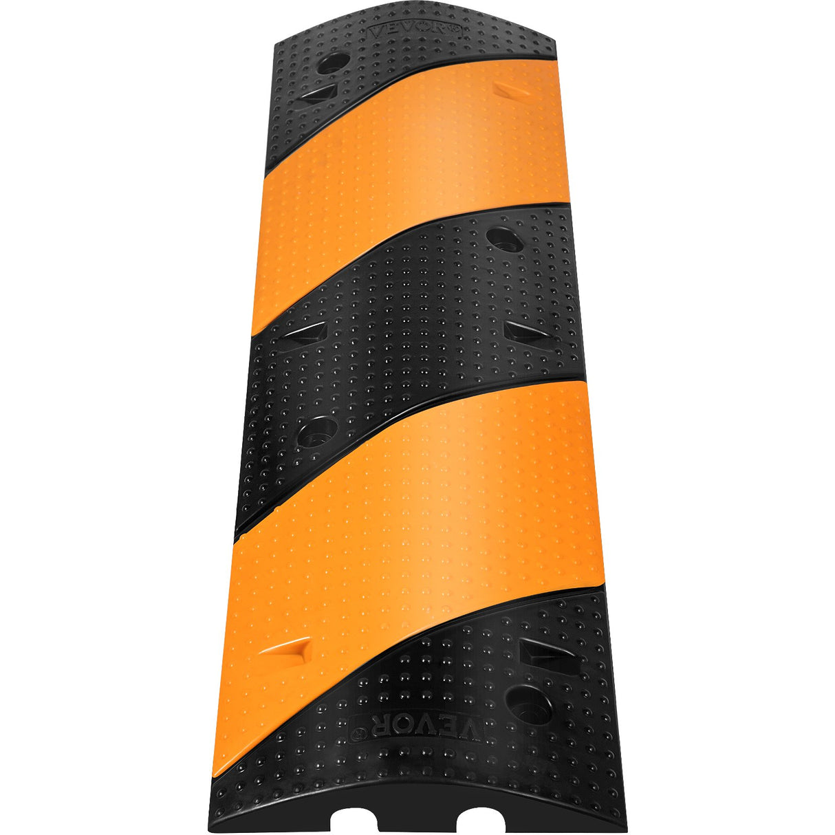 VEVOR Rubber Speed Bump, 2 Pack 2 Channel Speed Bump Hump, 42\" Long Modular Speed Bump Rated 22000 LBS Load Capacity, 40.2 x 11.8 x 2.4 inch Garage Speed Bump for Asphalt Concrete Gravel Driveway
