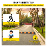 VEVOR Rubber Speed Bump, 1 Pack 2 Channel Speed Bump Hump, 72.8\
