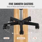 Rolling Stools with Wheels, 400 LBS Weight Capacity Adjustable Height Stool with Ultra-Thick Seat Cushion,, image 5