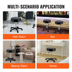 Rolling Stools with Wheels, 400 LBS Weight Capacity Adjustable Height Stool with Ultra-Thick Seat Cushion,, image 6