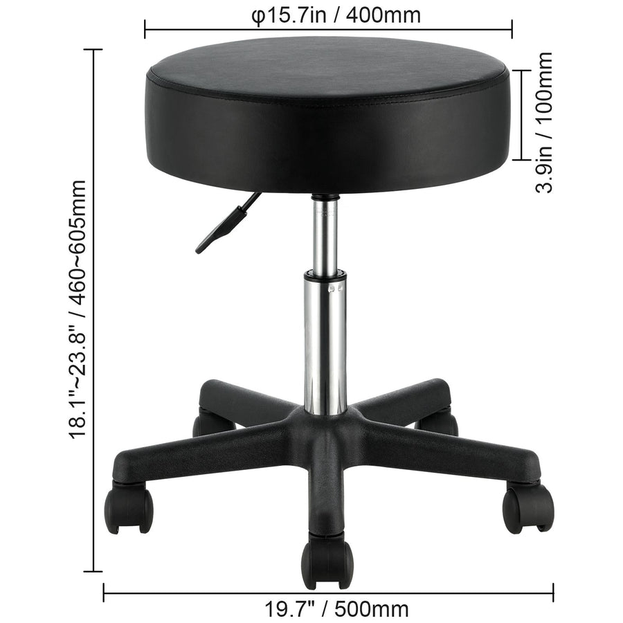 Rolling Stools with Wheels, 400 LBS Weight Capacity Adjustable Height Stool with Ultra-Thick Seat Cushion,, image 8
