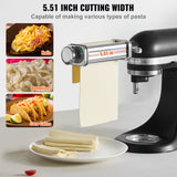 VEVOR Pasta Attachment for KitchenAid Stand Mixer, Stainless Steel Pasta Sheet Roller Attachment, Pasta Maker Machine Accessory with 8 Adjustable Thickness Knob, KitchenAid Pasta Attachment by VEVOR - Top-Down View