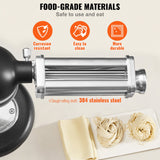 VEVOR Pasta Attachment for KitchenAid Stand Mixer, Stainless Steel Pasta Sheet Roller Attachment, Pasta Maker Machine Accessory with 8 Adjustable Thickness Knob, KitchenAid Pasta Attachment by VEVOR - 45-Degree Angle
