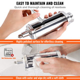 VEVOR Pasta Attachment for KitchenAid Stand Mixer, Stainless Steel Pasta Sheet Roller Attachment, Pasta Maker Machine Accessory with 8 Adjustable Thickness Knob, KitchenAid Pasta Attachment by VEVOR - Rear View