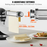VEVOR 3Pcs Pasta Attachment for KitchenAid Stand Mixer Pasta Roller Cutter Set - Side View