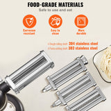 VEVOR 3Pcs Pasta Attachment for KitchenAid Stand Mixer Pasta Roller Cutter Set - 45-Degree Angle