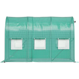 VEVOR Walk-in Tunnel Greenhouse, 3 x 2 x 2 m, Portable Plant Hot House with Galvanised Steel Frame, 1 Top Bar, Diagonal Poles, Zipper Door and 6 Roll- - Extra Image