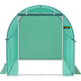 VEVOR Walk-in Tunnel Greenhouse, 3 x 2 x 2 m, Portable Plant Hot House with Galvanised Steel Frame, 1 Top Bar, Diagonal Poles, Zipper Door and 6 Roll- - Extra Image