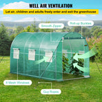Walk-in Tunnel Greenhouse Galvanized Frame & Waterproof Cover 12x7x7 ft, image 5