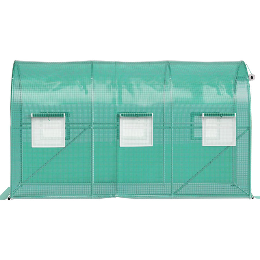Walk-in Tunnel Greenhouse Galvanized Frame & Waterproof Cover 12x7x7 ft, image 9