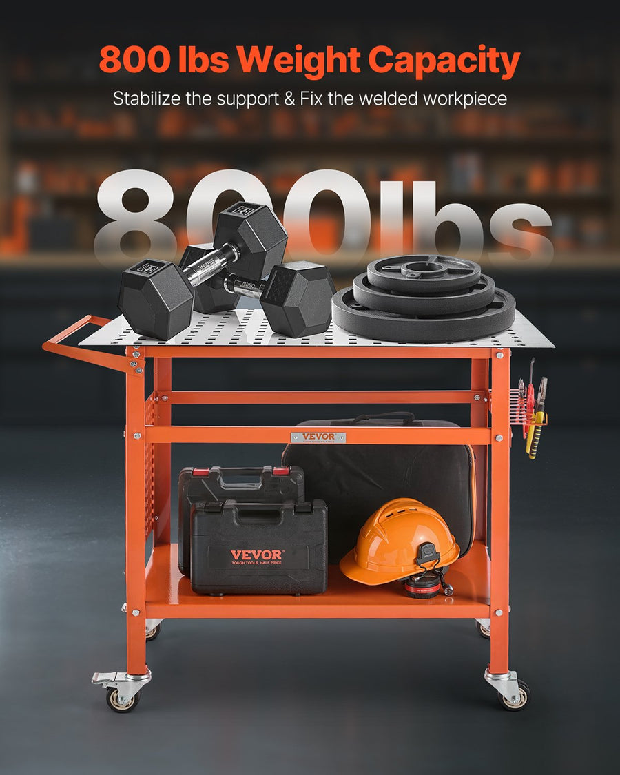 VEVOR Welding Table 40"x24" Welding Workbench with 800LBS Static Weight Capacity, image 2