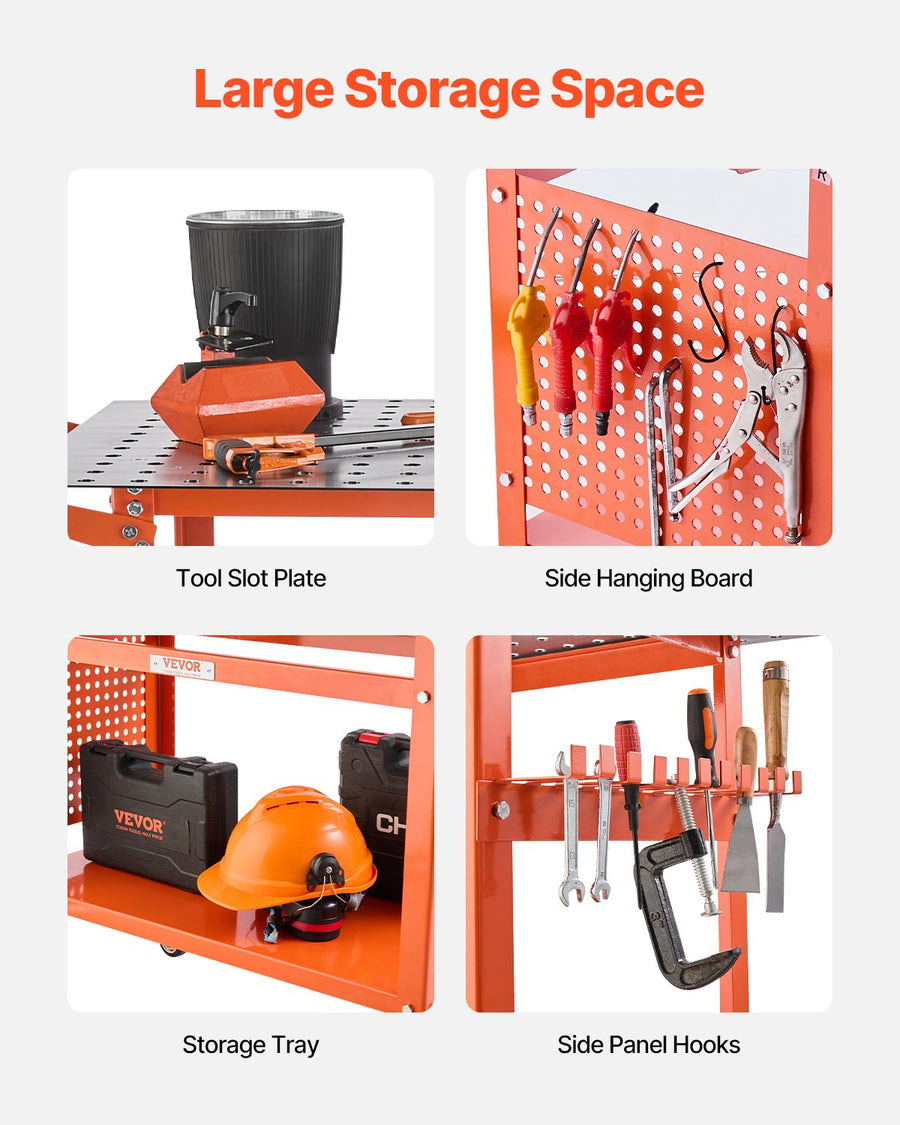 VEVOR Welding Table 40"x24" Welding Workbench with 800LBS Static Weight Capacity, image 3