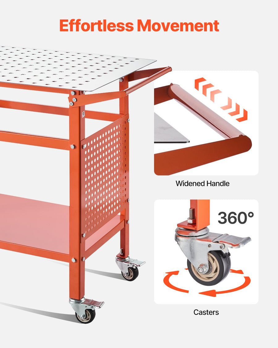 VEVOR Welding Table 40"x24" Welding Workbench with 800LBS Static Weight Capacity, image 5