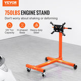 VEVOR Engine Stand 750LBS Motor Hoist Dolly 360 Degree Adjustable Mounting Head - Front View