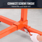 VEVOR Engine Stand 750LBS Motor Hoist Dolly 360 Degree Adjustable Mounting Head - Rear View