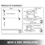 VEVOR Horizontal Baby Changing Table Wall-mounted Baby Diaper Changing Station Vertical Fold Down Baby Changing Table - Rear View