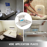 VEVOR Horizontal Baby Changing Table Wall-mounted Baby Diaper Changing Station Vertical Fold Down Baby Changing Table - Close-Up Angle