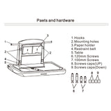 VEVOR Horizontal Baby Changing Table Wall-mounted Baby Diaper Changing Station Vertical Fold Down Baby Changing Table