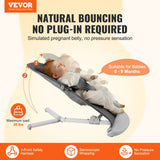 VEVOR Baby Bouncer Folding Bouncer Seat Chair for Babies with 2 Reclining Angles - Front View