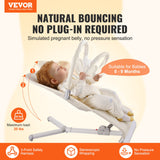 VEVOR Baby Bouncer Folding Bouncer Seat Chair for Babies 0-9 Months with Toy Bar - Front View