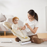 VEVOR Baby Bouncer Folding Bouncer Seat Chair for Babies 0-9 Months with Toy Bar - Close-Up Angle