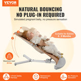 VEVOR Baby Bouncer Folding Bouncer Seat Chair for Babies with 2 Reclining Angles - Front View