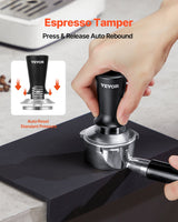 VEVOR 51mm/53mm/58mm Espresso Tamper Stainless Steel Coffee Tamper with Spring - Front View