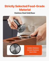 VEVOR 51mm/53mm/58mm Espresso Tamper Stainless Steel Coffee Tamper with Spring - Top-Down View