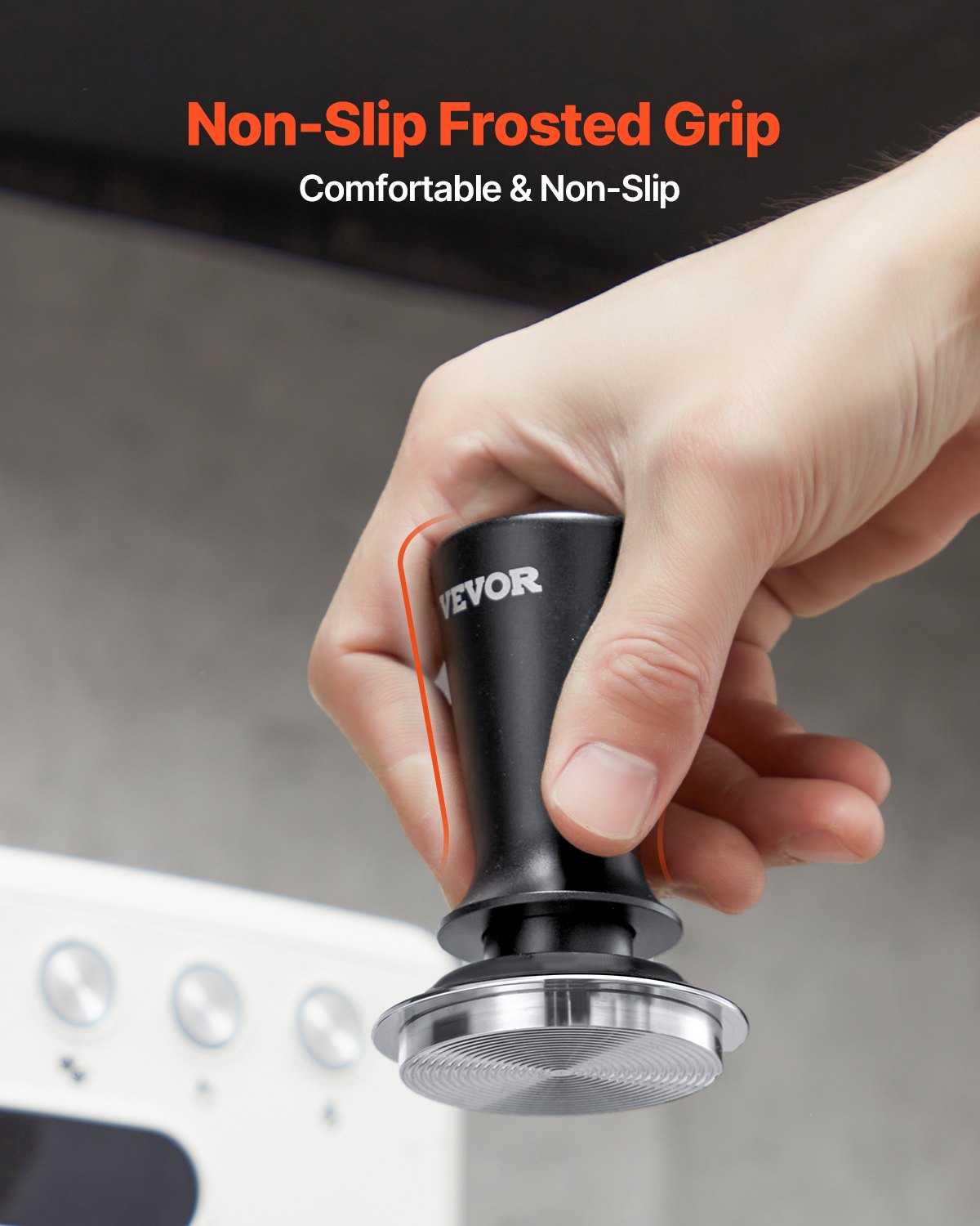 VEVOR 51mm/53mm/58mm Espresso Tamper Stainless Steel Coffee Tamper with Spring