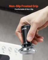 VEVOR 51mm/53mm/58mm Espresso Tamper Stainless Steel Coffee Tamper with Spring - 45-Degree Angle