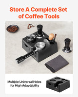 VEVOR ABS Espresso Tamping Station 51-58 mm Station with Detachable Slot - Front View
