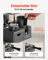 VEVOR ABS Espresso Tamping Station 51-58 mm Station with Detachable Slot - 45-Degree Angle