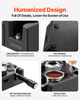 VEVOR ABS Espresso Tamping Station 51-58 mm Station with Detachable Slot - Rear View