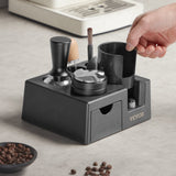 VEVOR ABS Espresso Tamping Station 51-58 mm Station with Detachable Slot - Low Angle