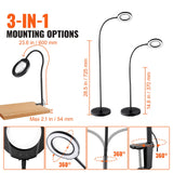 VEVOR 5X Floor Magnifying Glass with Light and Stand Flexible Gooseneck LED - Rear View
