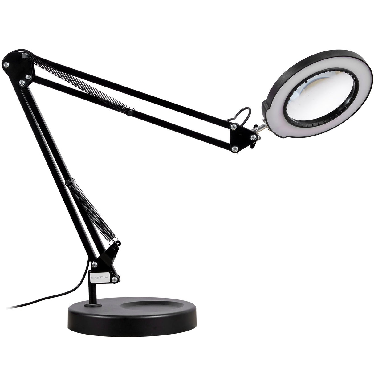 VEVOR Magnifying Glass with Light and Stand, 5X Magnifying Lamp, 4.3" Glass Lens, Base and Clamp 2-in-1 Desk Magnifier with Light, 64 LED Lights 5