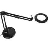 VEVOR Magnifying Glass with Light and Stand, 5X Magnifying Lamp, 4.3" Glass Lens, Base and Clamp 2-in-1 Desk Magnifier with Light, 64 LED Lights 5