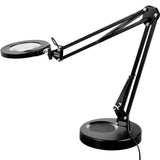 VEVOR Magnifying Glass with Light and Stand, 5X Magnifying Lamp, 4.3" Glass Lens, Base and Clamp 2-in-1 Desk Magnifier with Light, 64 LED Lights 5