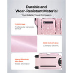 Dance Bag with Garment Rack, 736.6 mm Rolling Dance Duffel, with Wheels, USB Port, Height Adjustable Clothes Rack, Privacy Protection Curtain, Ideal for Travel and Competitions, Matte Pink