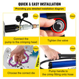 Separable Hydraulic Hose Crimper 7 Dies With Aluminum Pump A/C Air Condtioning Handheld Crimping Set