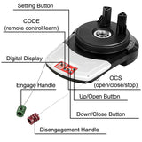 VEVOR Garage Roller Door Opener, 800 N Lift Force 164 ft Remote Control, 220V Electric Roller Gate Opener, Auto Garage Roller Gate Opener Kit with 2 Remote, Apply for Garage Store - 45-Degree Angle