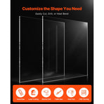 Plexiglass Acrylic Sheet, 2-Pack Plastic Sheets, 610 x 914 mm 6 mm Thick Clear Plastic Cast Transparent Glass for Crafting Projects, Replacement Picture Frame Glass, DIY Display, Easy to Cut