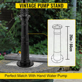 VEVOR Antique Hand Water Pump Stand Pitcher Pump Stand for Yard Garden Black - Front View