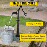VEVOR Antique Hand Water Pump Stand Pitcher Pump Stand for Yard Garden Black - Rear View