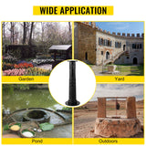 VEVOR Antique Hand Water Pump Stand Pitcher Pump Stand for Yard Garden Black - Close-Up Angle