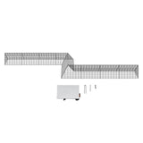 VEVOR Chicken Tunnels, 729 x 200 x 61.5cm(LxWxH) Chicken Tunnels for Yard, Portable Chicken Tunnels for Outside with Corner Frames, 2 Sets, Suitable