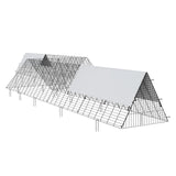 VEVOR Chicken Tunnels, 729 x 200 x 61.5cm(LxWxH) Chicken Tunnels for Yard, Portable Chicken Tunnels for Outside with Corner Frames, 2 Sets, Suitable