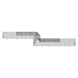 VEVOR Chicken Tunnels, 729 x 200 x 61.5cm(LxWxH) Chicken Tunnels for Yard, Portable Chicken Tunnels for Outside with Corner Frames, 2 Sets, Suitable